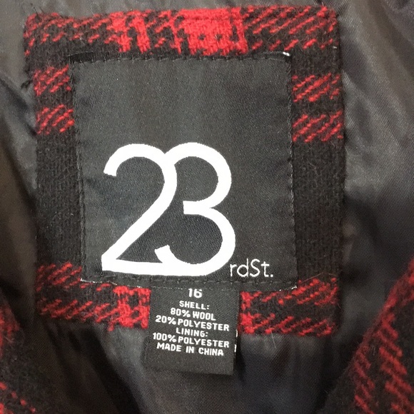 23rd St. Plaid Peacoat - Picture 2 of 7